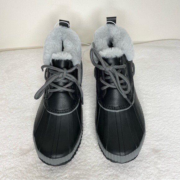 J Sport by Jambu Duck Boots Mary Ankle Rain Waterproof Vegan New Black Size 7 - Picture 3 of 10